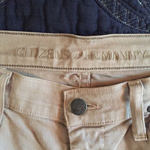 Citizens of Humanity khaki Demy cropped soft jean